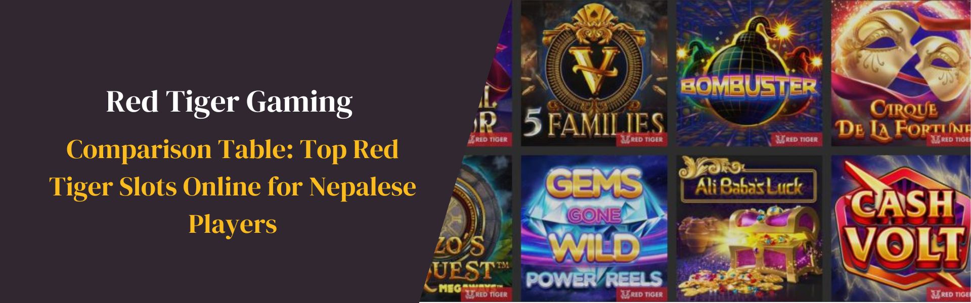 Comparison Table Top Red Tiger Slots Online for Nepalese Players