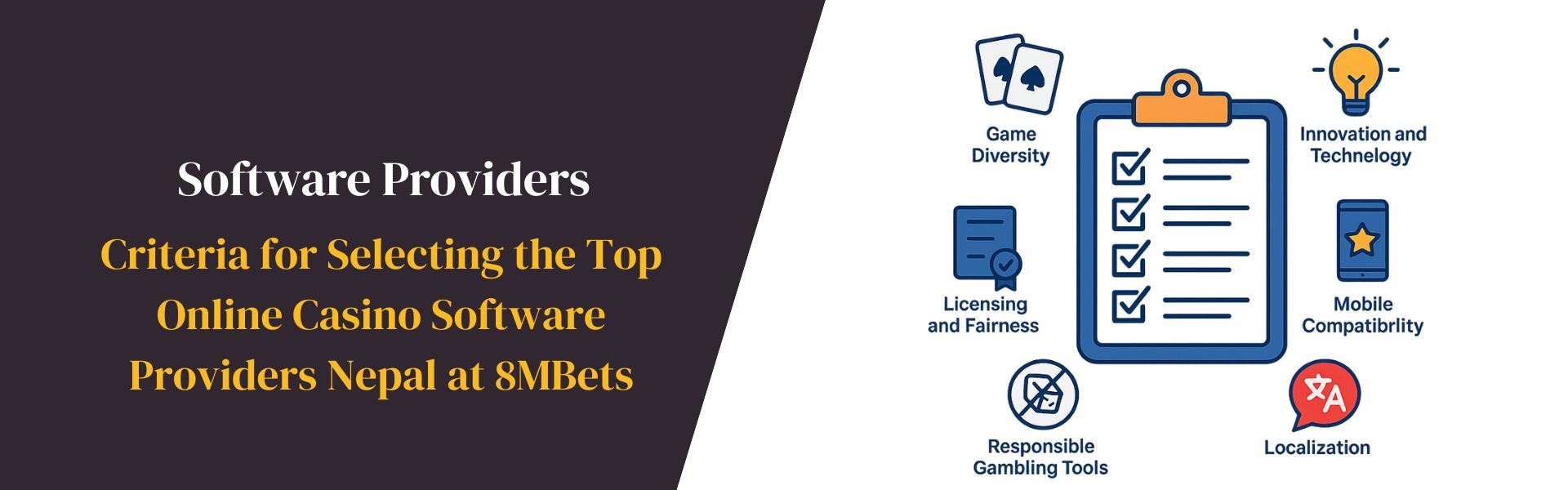 Criteria for Selecting the Top Online Casino Software Providers Nepal at 8MBets