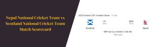 Nepal National Cricket Team vs Scotland National Cricket Team Match Scorecard