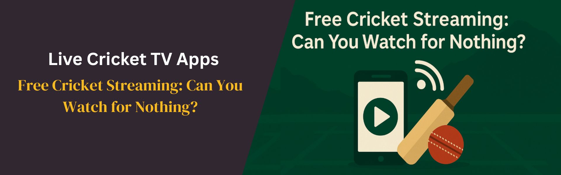 Free Cricket Streaming Can You Watch for Nothing