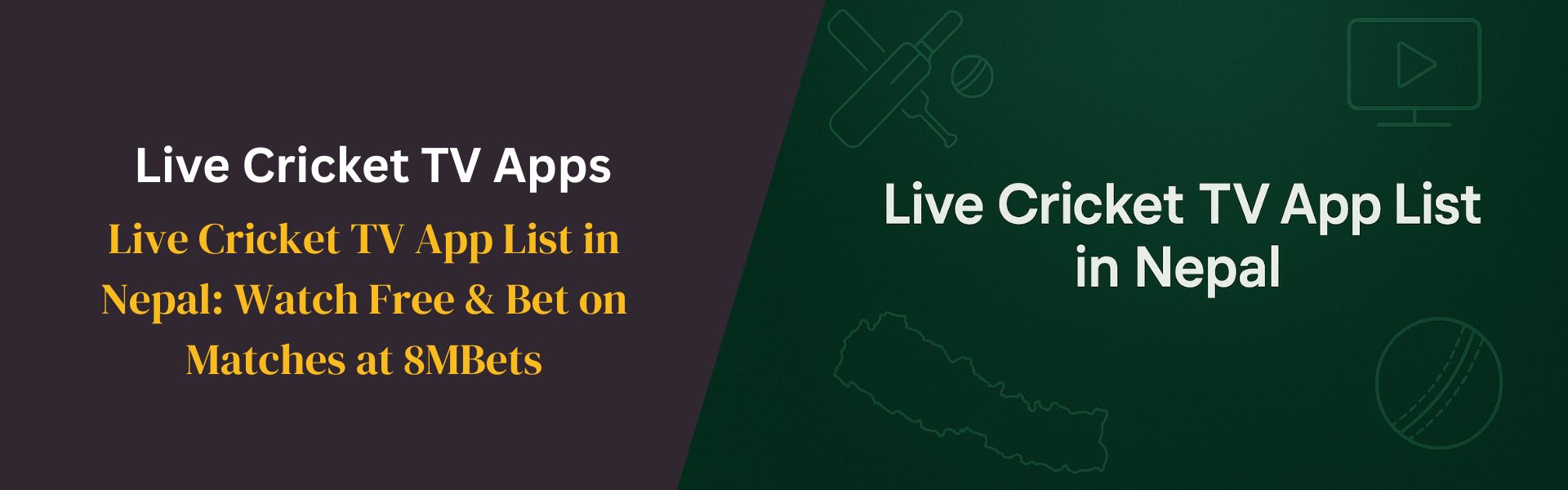 Live Cricket TV App List in Nepal Watch Free & Bet on Matches at 8MBets